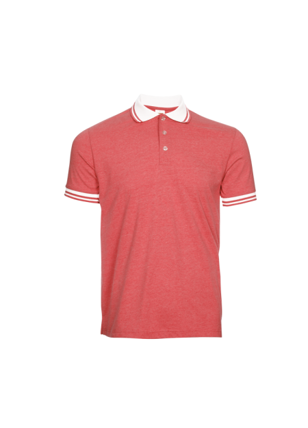 Single Jersey Polo T-shirt SJ08 - Red/ White
