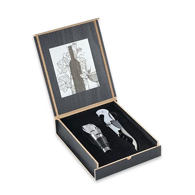 2 Piece Wine Opener & Pourer Ensemble