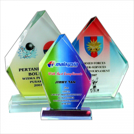Crystal Glass Plaque 8012