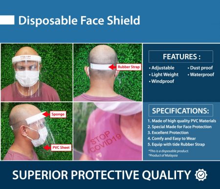DISPOSABLE FACE SHIELD