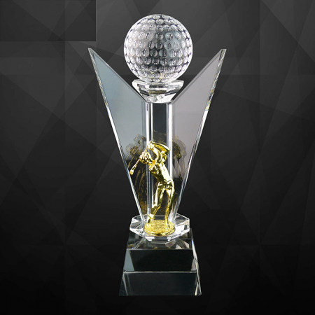 Crystal Gold Trophy 9077