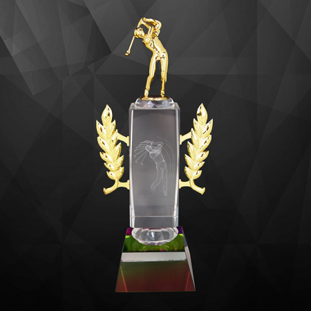 Crystal Golf Trophy 9144