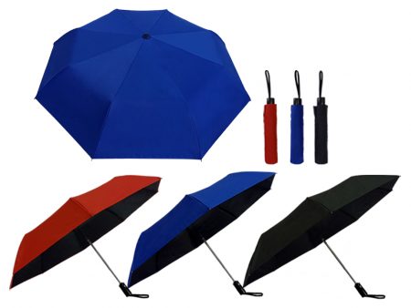 21" Auto Open/Close  Foldable Umbrella (3-fold)