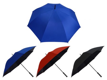 30" Black Coated Golf Umbrella ,Auto,Full Fiber