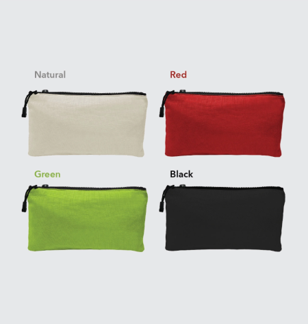 Canvas Zipper Pouch - 24cm (W) x 13.5cm (H)