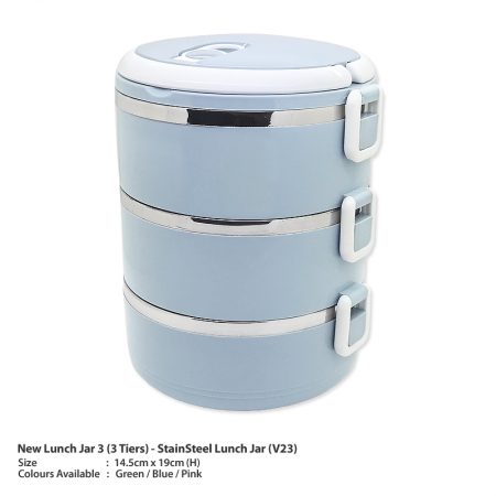 3 Tier Stainless Lunch Jar