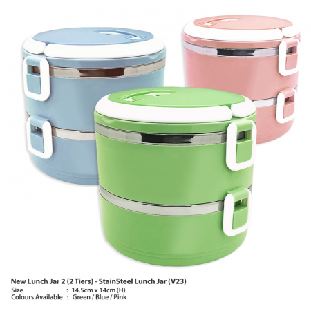 2 Tier Stainless Lunch Jar