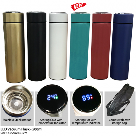 LED Vacuum Flask / Water Bottle 500ml