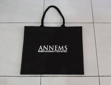 Medium jute bag with logo printing