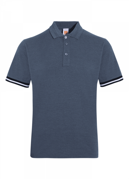 Honeycomb Polo Tee OREN SPORT HC2678 230GSM - Dark Grey Melange / Black / White