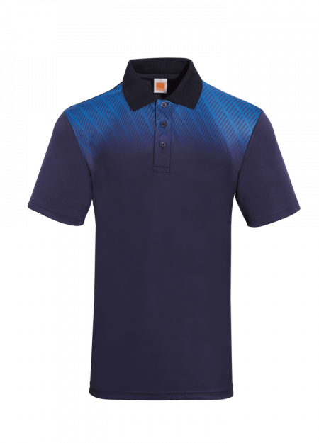 100% Polyester Interlock Quick Dry With Collar QD63 150GSM - Navy/ Sea Blue