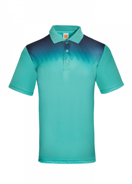 100% POLYESTER INTERLOCK QUICK DRY WITH COLLAR QD63 150GSM – EMERALD/ NAVY