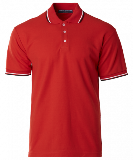 Polo Tee North Harbour Saffron NHB2702 - Red / White / Black