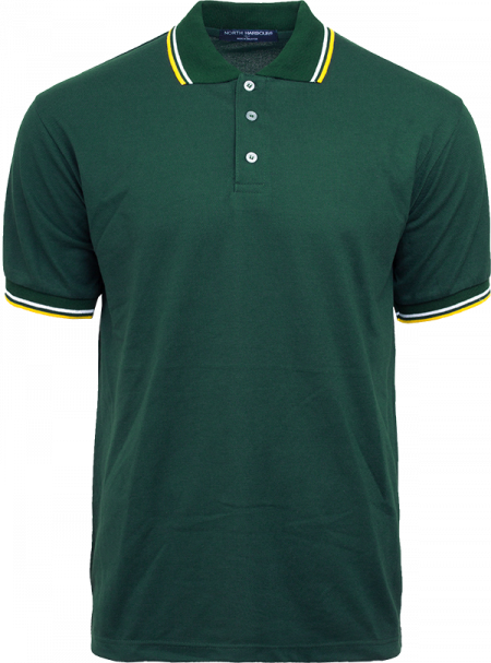 Polo Tee North Harbour Saffron NHB2708 - Forest Green / White / Daisy