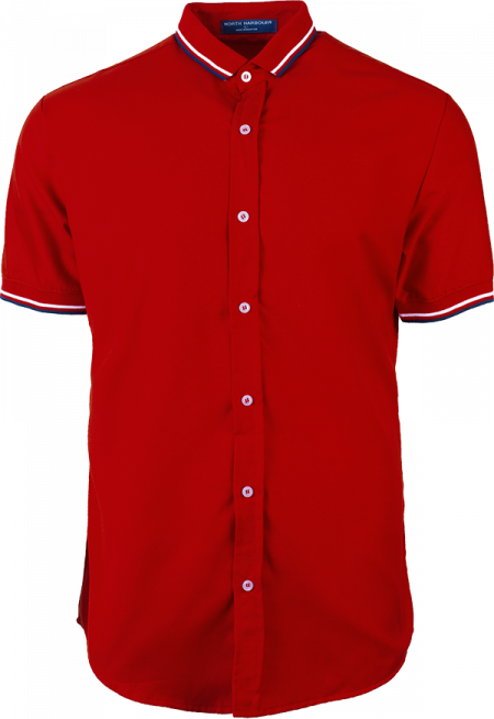 North Harbour Cyril Shirt NHB3002 - Red / White / Navy