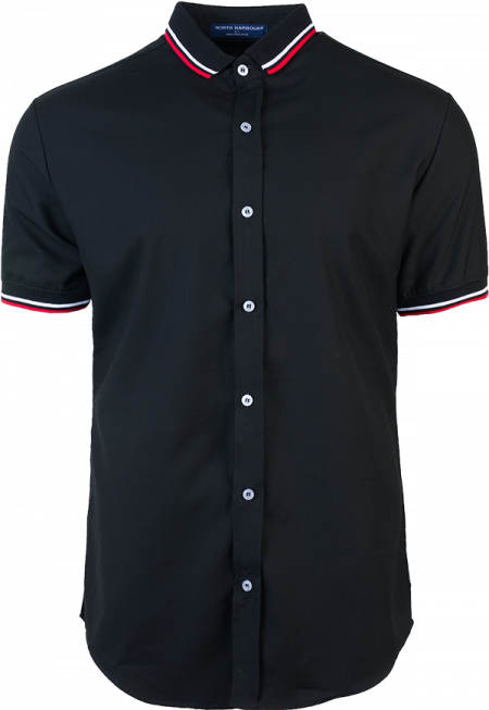 North Harbour Cyril Shirt NHB3004 - Black / White / Red