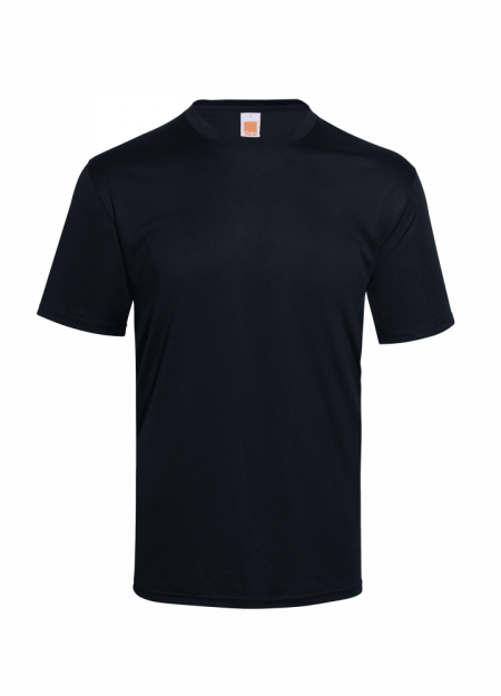 100% Polyester Antibacterial T-Shirt 140gsm QD6602 - Black