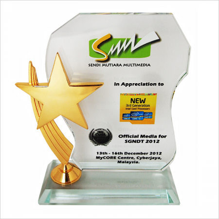 Crystal Star Plaque 3027
