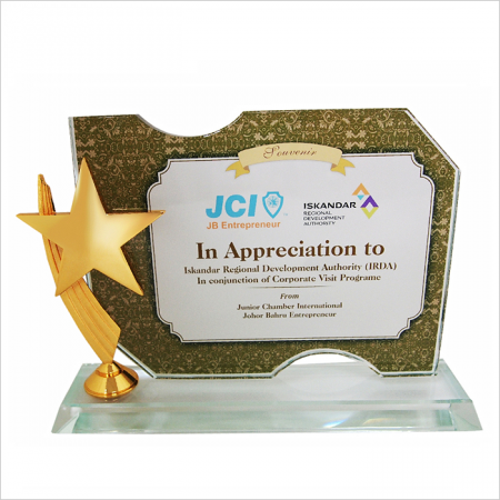 Crystal Star Plaque 3031