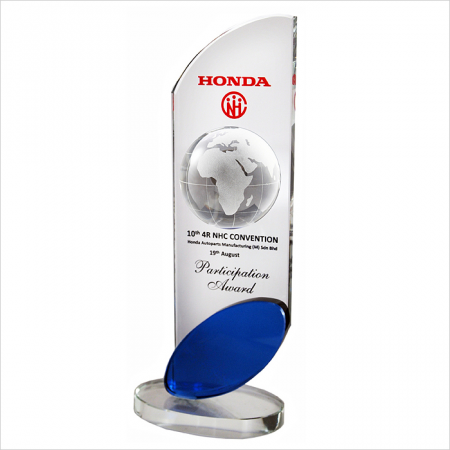 Crystal Globe Plaque 3043