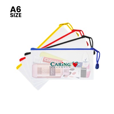 PVC Frosted Zipper Pouch - A6 Size