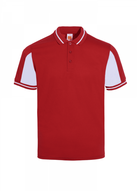 Single Jersey Polo T-shirt SJ09 - Red / White