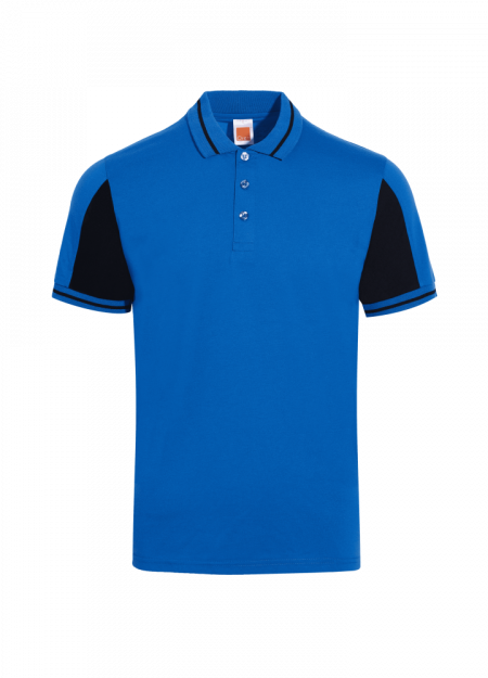 Single Jersey Polo T-shirt SJ09 - Royal / Black