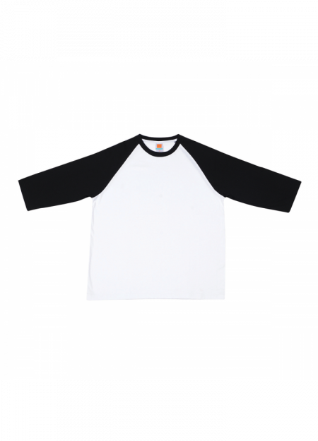 100% COTTON ROUND NECK PLAIN T-SHIRT CT56 160GSM – White / Black