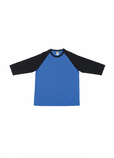 100% COTTON ROUND NECK PLAIN T-SHIRT CT56 160GSM – Royal / Black
