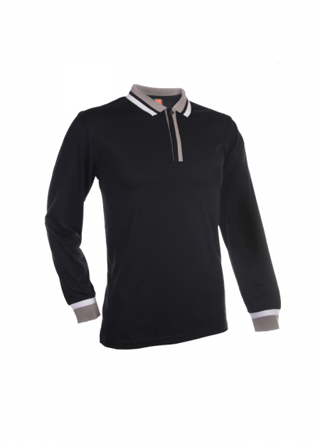 Single Jersey Polo T-shirt SJ05 - Black/ Grey/ White