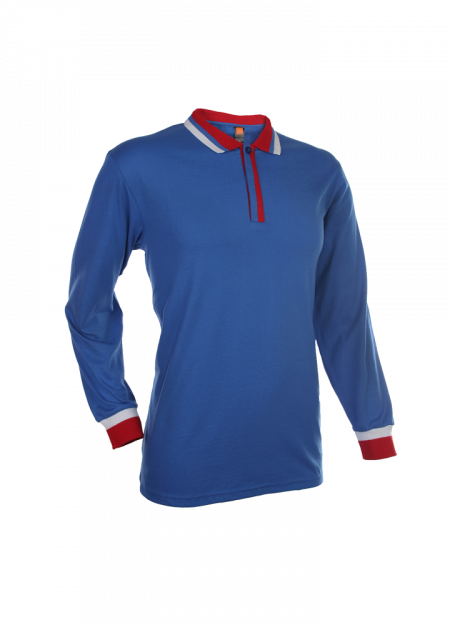 Single Jersey Polo T-shirt SJ05 - Royal/ Red / White