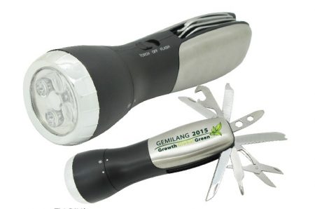 Torchlight with Hazard Light & Tools