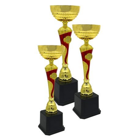 Metal Cup Trophy -Gold Red-711