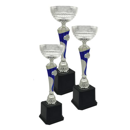 Metal Cup Trophy -Silver Blue-711