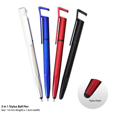 3 in 1 Stylus Ball Pen ( Multifunction)