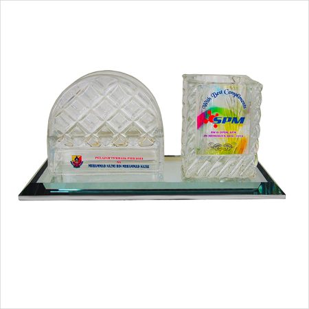 Crystal Pen Holder & Crystal Name Card Holder
