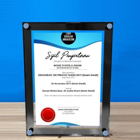 Acrylic A4 Certificate Frame