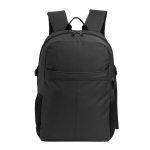 Backpack Black Checked Polyester