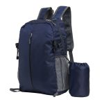 Backpack Navy Blue (Nylon - Diamond Pattern Weave)