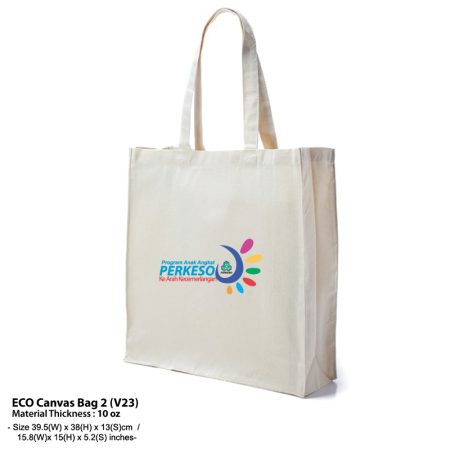 Eco Canvas Bag 10oz -39.5(W) X 38(H) X 13(S) cm