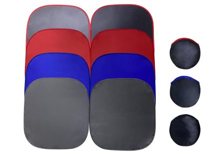 Front Car Sunshade- Blue, Red, Black