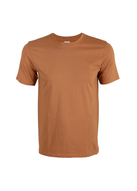 100% COTTON ROUND NECK PLAIN T-SHIRT CT5186 CARAMEL