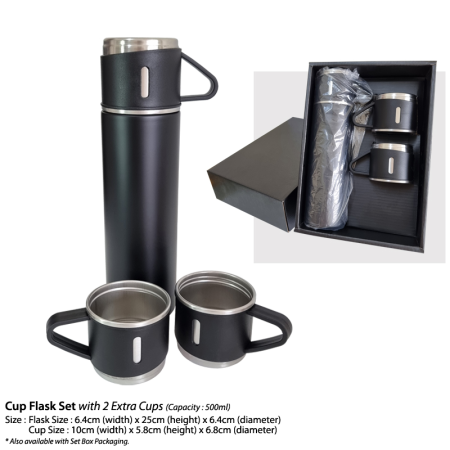 Cup Flask Set with 2 Cups