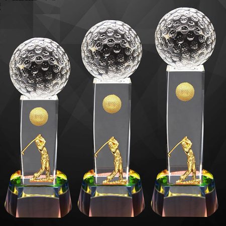 Crystal Golf Trophy - 3829