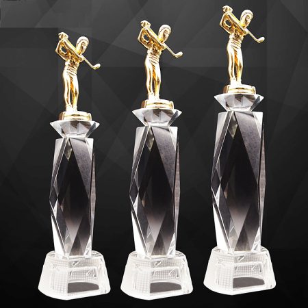 Crystal Golf Trophy - 6729