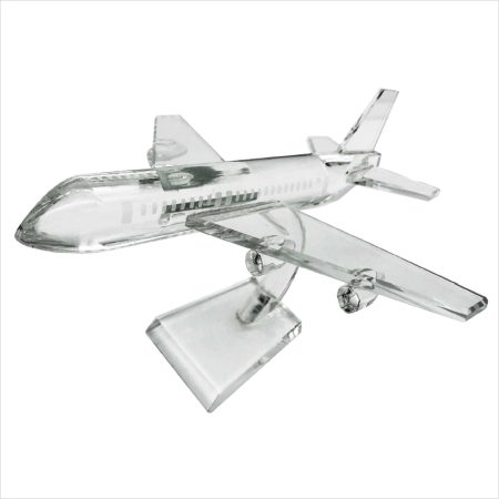 Color Crystal Award - Aeroplane Shaped - 8241