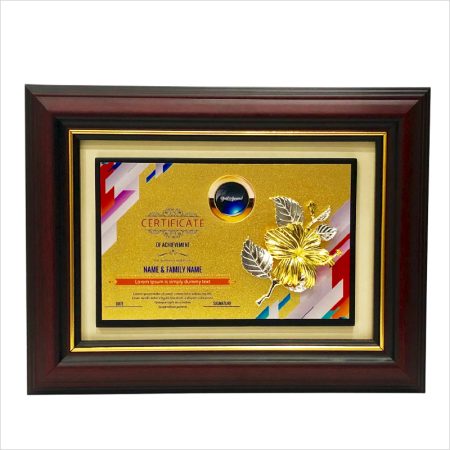 Culture Souvenir Plaque - Certificate of Achievement - 3047