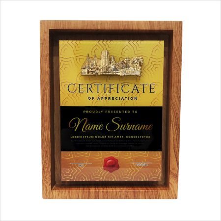 Culture Souvenir Plaque - Certificate of Appreciation - 1047