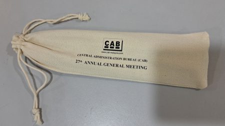 Canvas straw pouch with printing