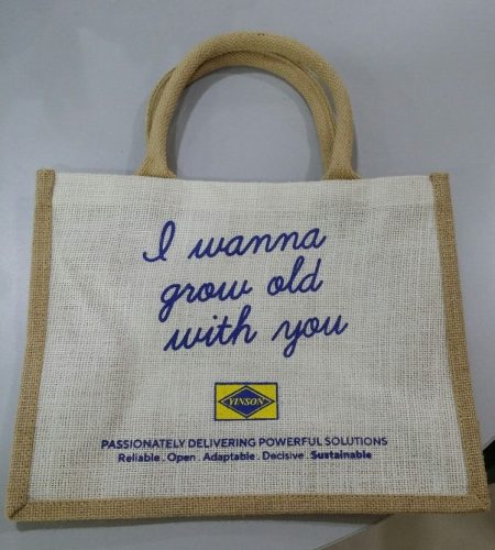 Mini Jute Bag -White